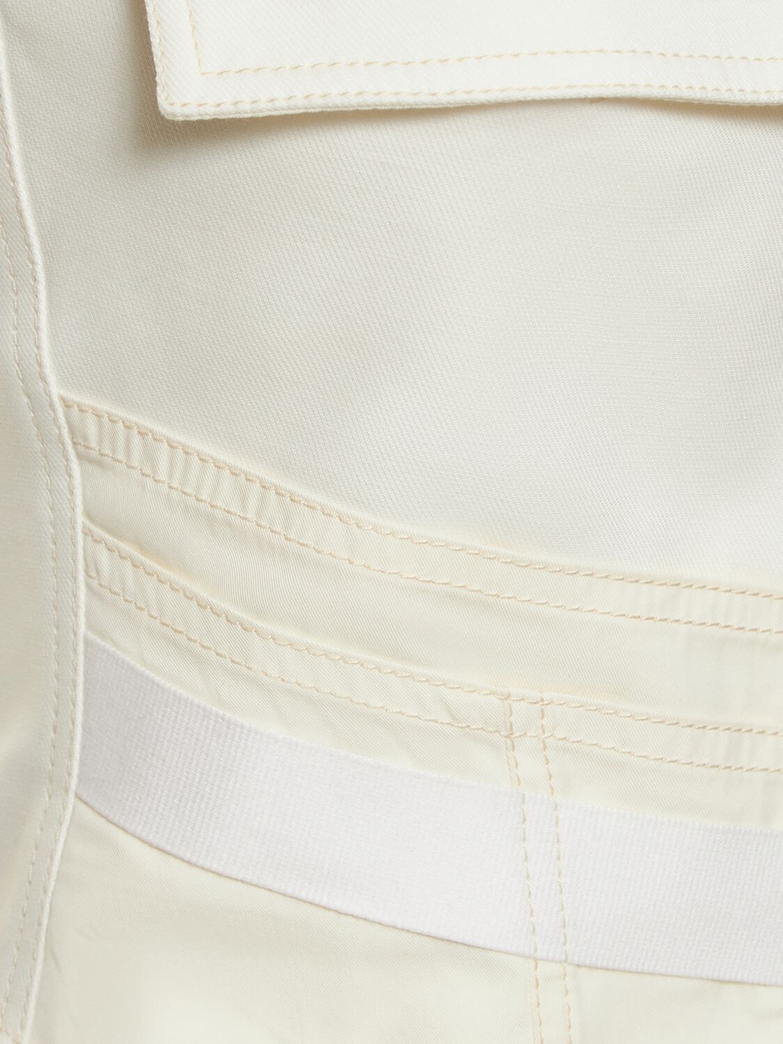 Shop Dion Lee Zip-up Canvas Corset Top In Ivory