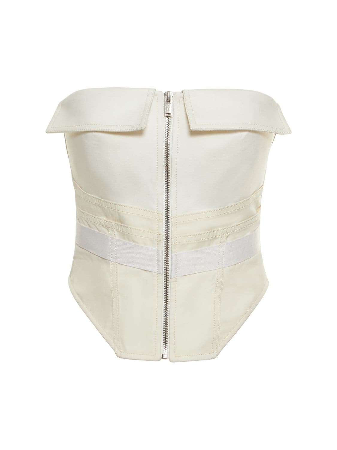 DION LEE ZIP-UP CANVAS CORSET TOP 
