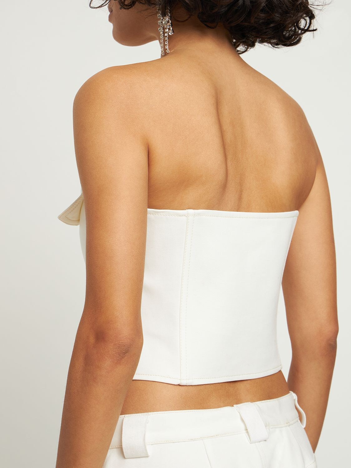 DION LEE ZIP-UP CANVAS CORSET TOP 