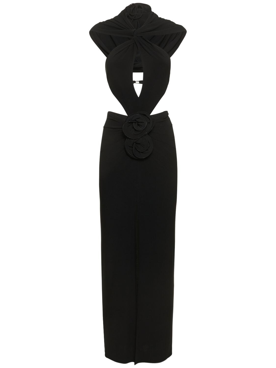 Image of Cutout Jersey Midi Dress W/ Hood
