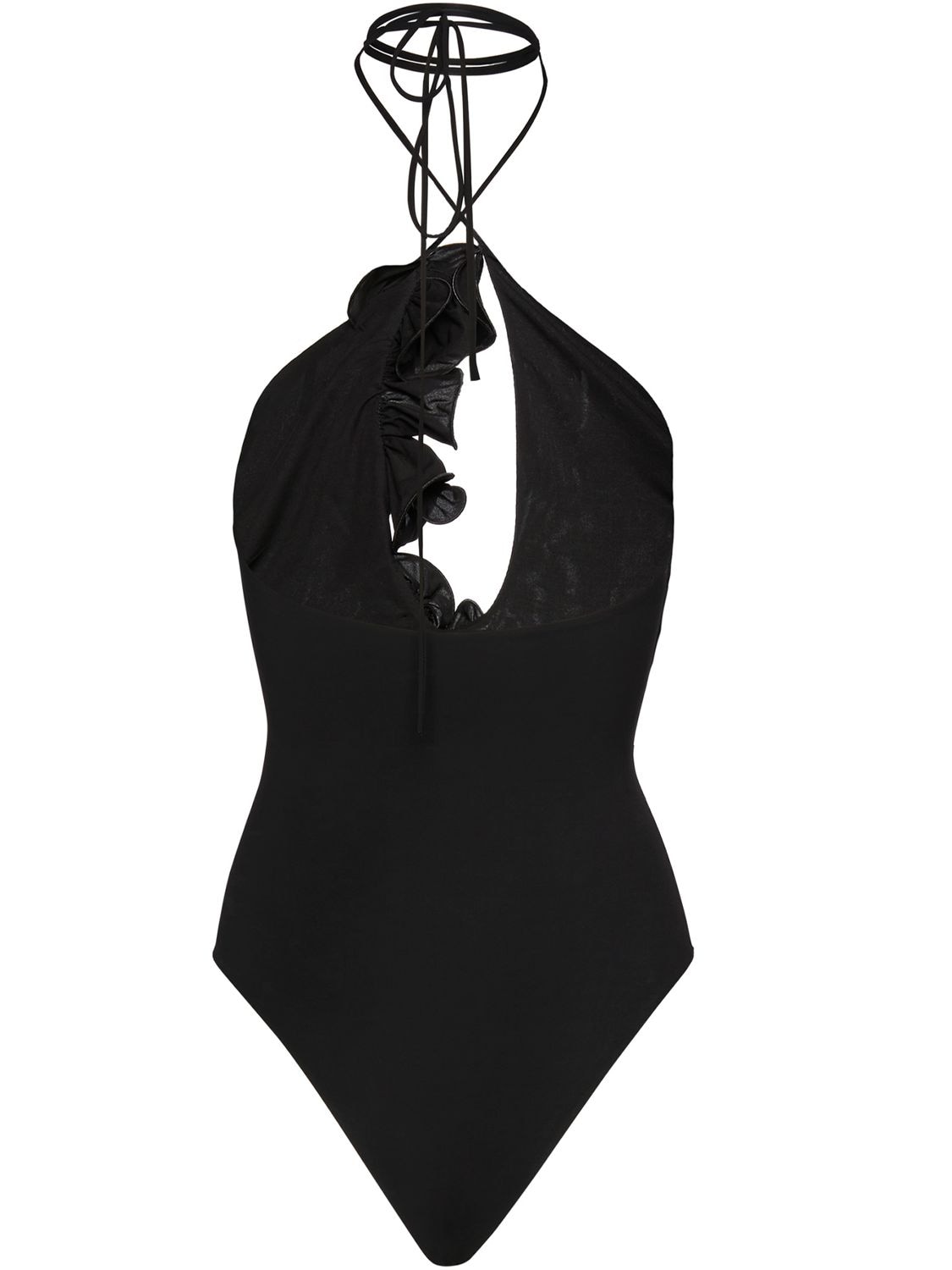 Magda Butrym Halter Neck Cutout Jersey Bodysuit In Black