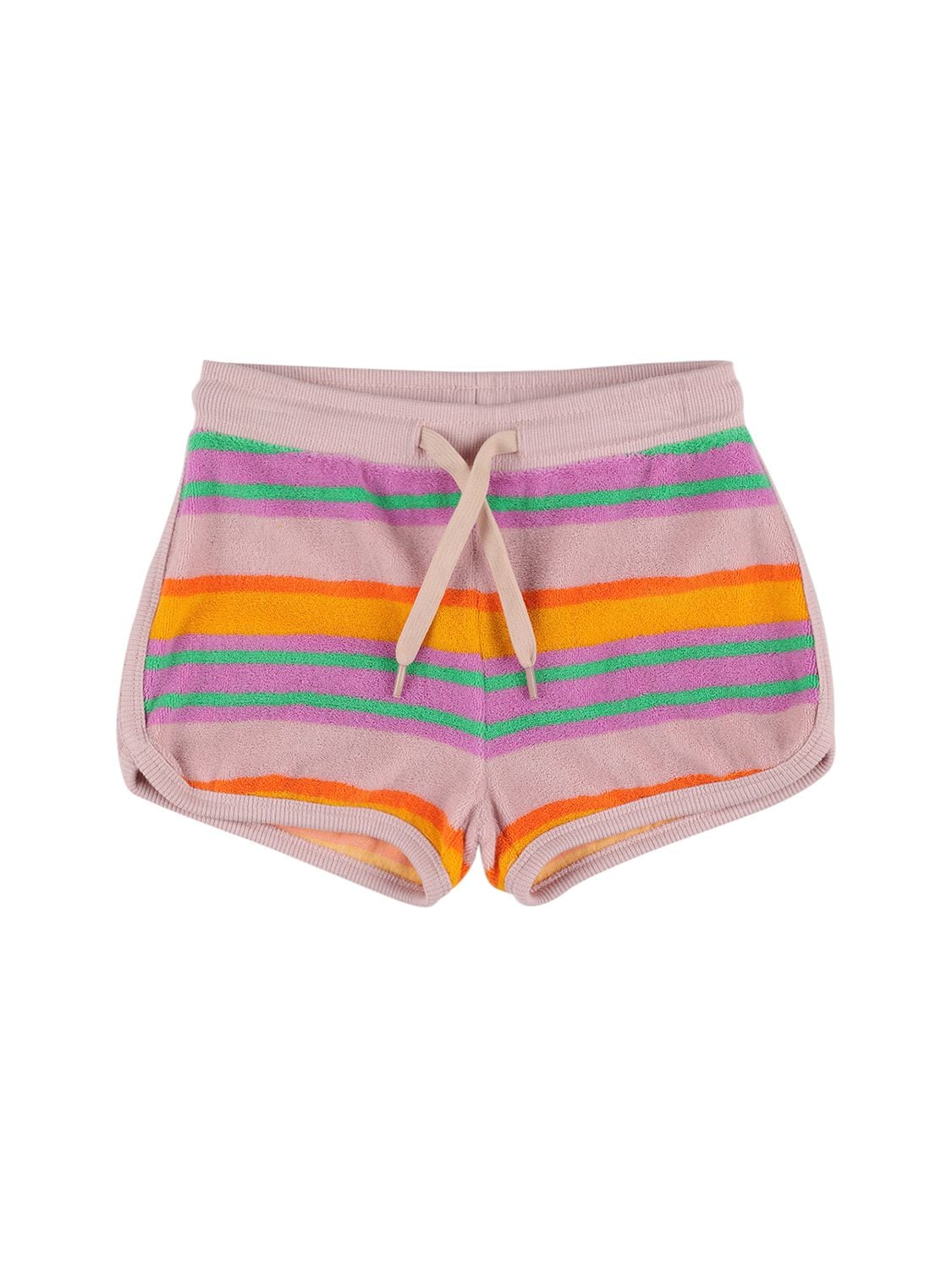 MOLO STRIPED COTTON BLEND TERRY CLOTH SHORTS