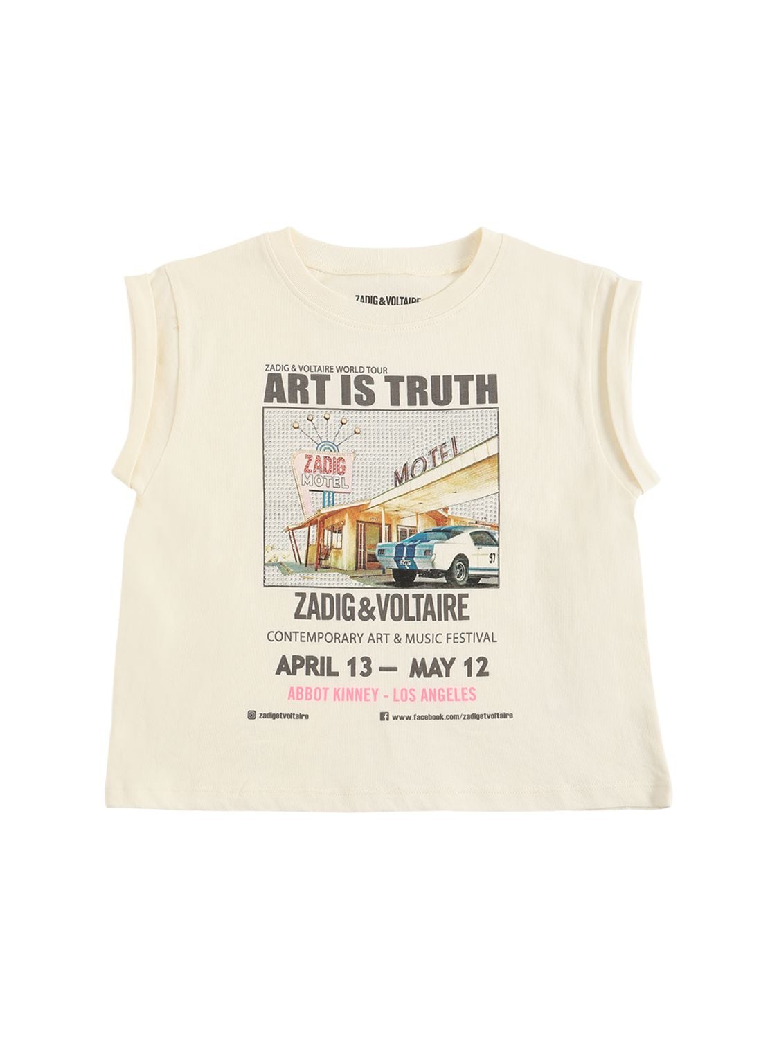 ZADIG & VOLTAIRE PRINTED ORGANIC COTTON T-SHIRT