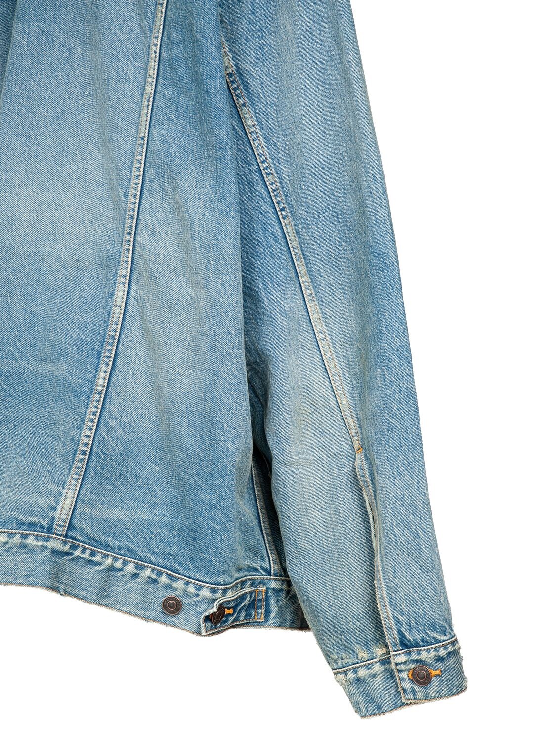 Shop Balenciaga Oversize Denim Jacket In True Blue