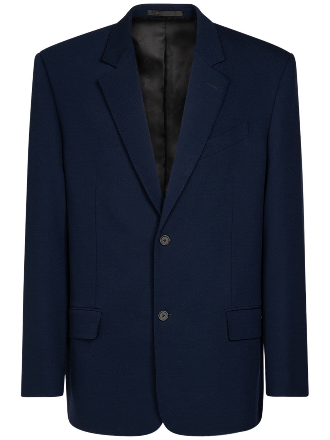 Balenciaga Tailored Wool Jacket In Blue