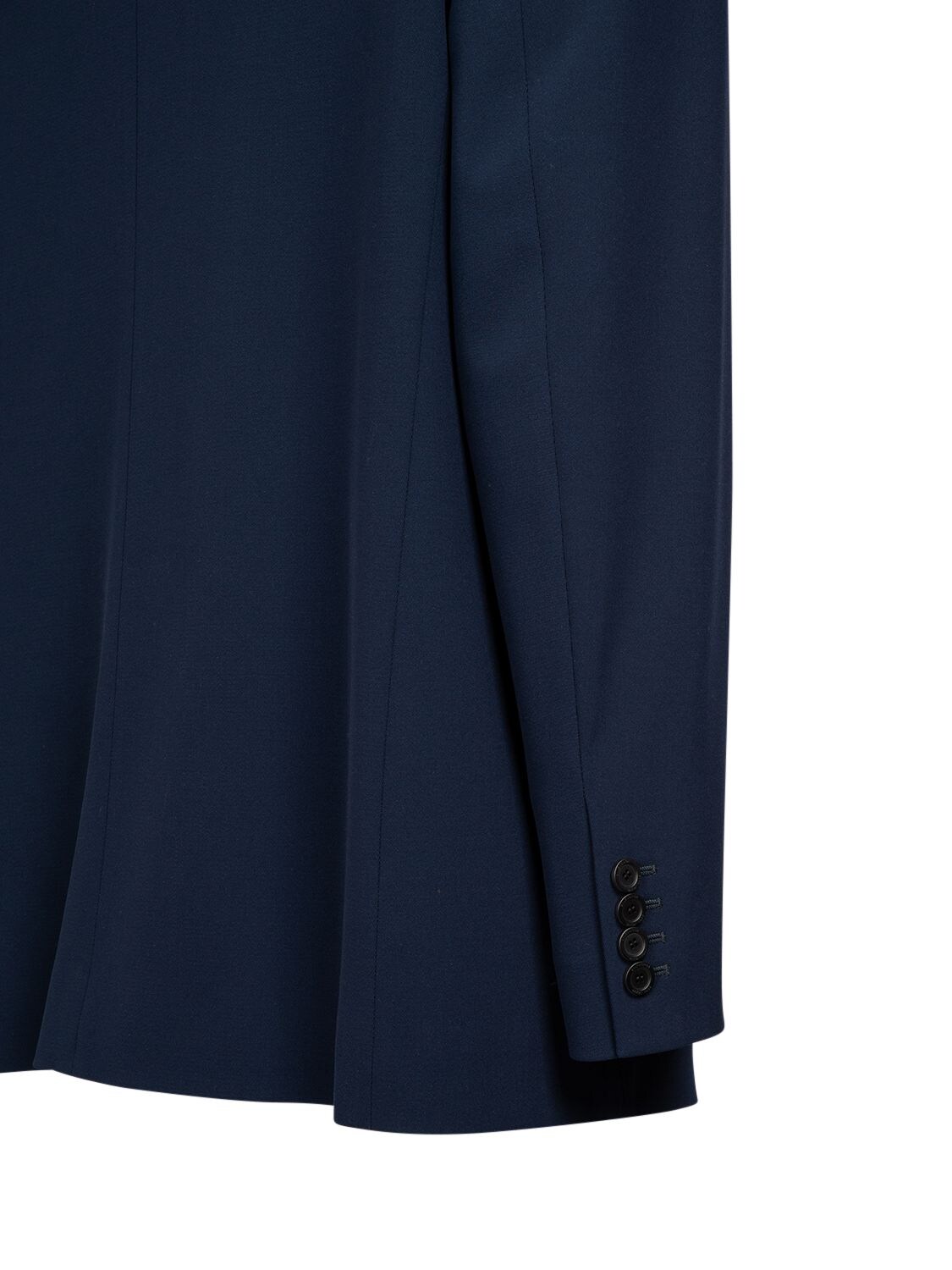 Shop Balenciaga Tailored Wool Jacket In Navy