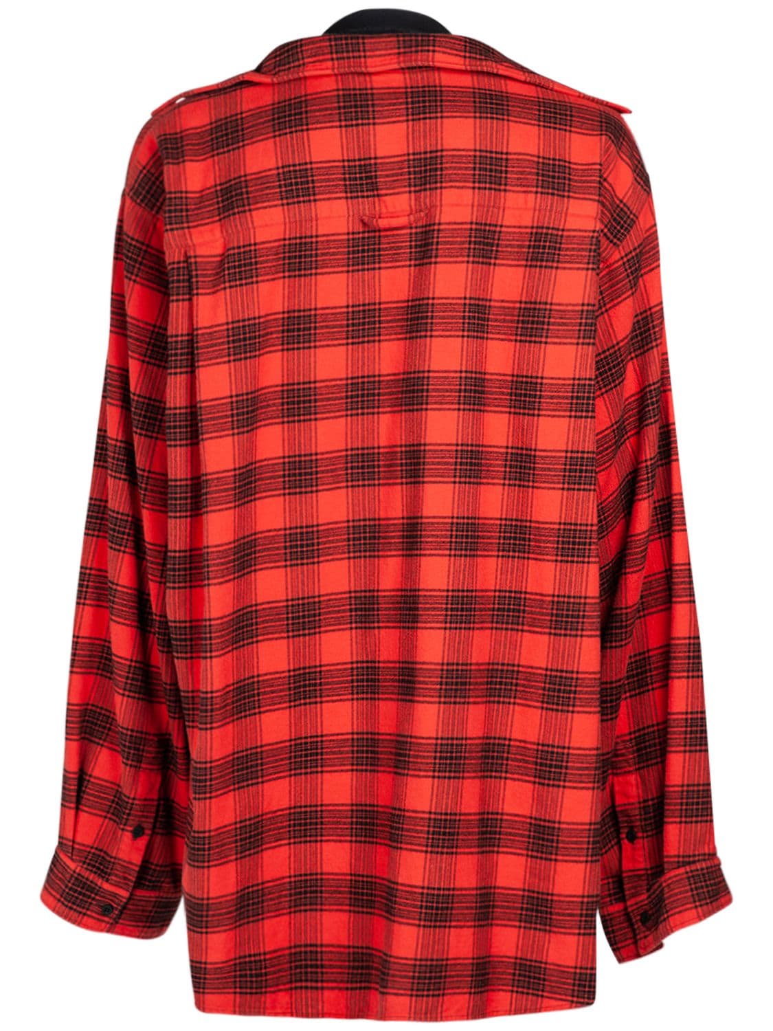Shop Balenciaga Large Cotton Shirt In Red,black