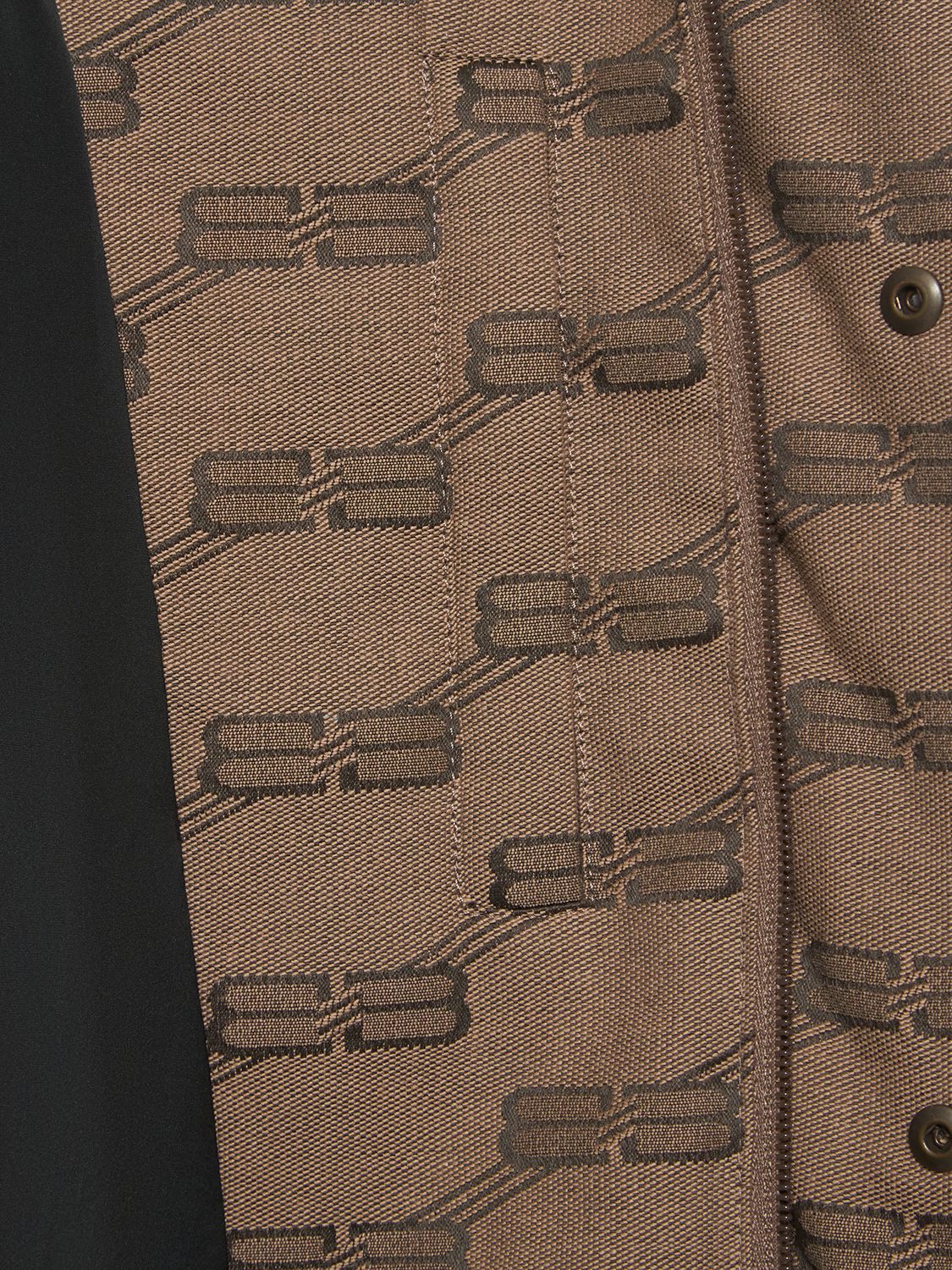 Shop Balenciaga Printed Tech Puffer Jacket In Beige,brown
