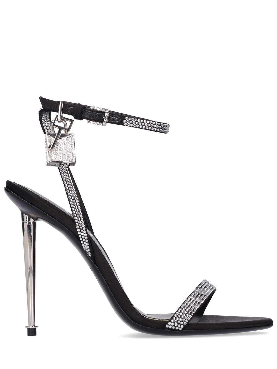 TOM FORD 105mm Leather & Crystal Sandals
