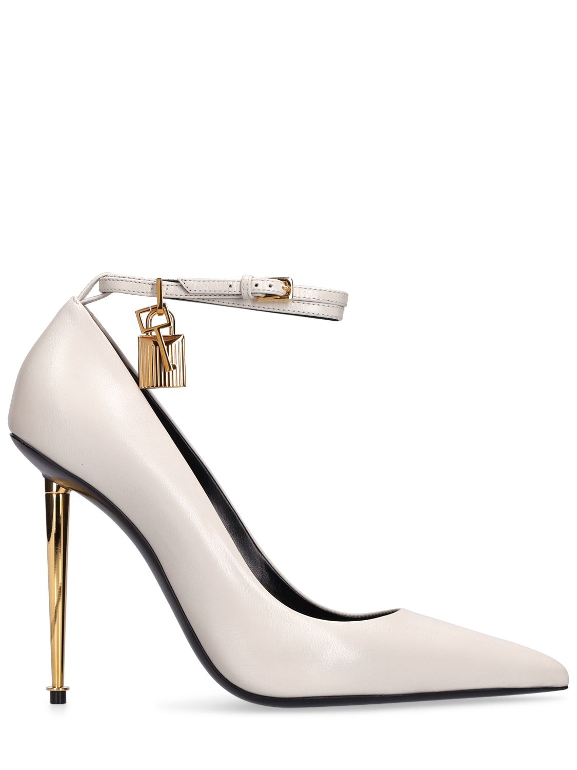 TOM FORD 105mm Padlock Leather Pumps