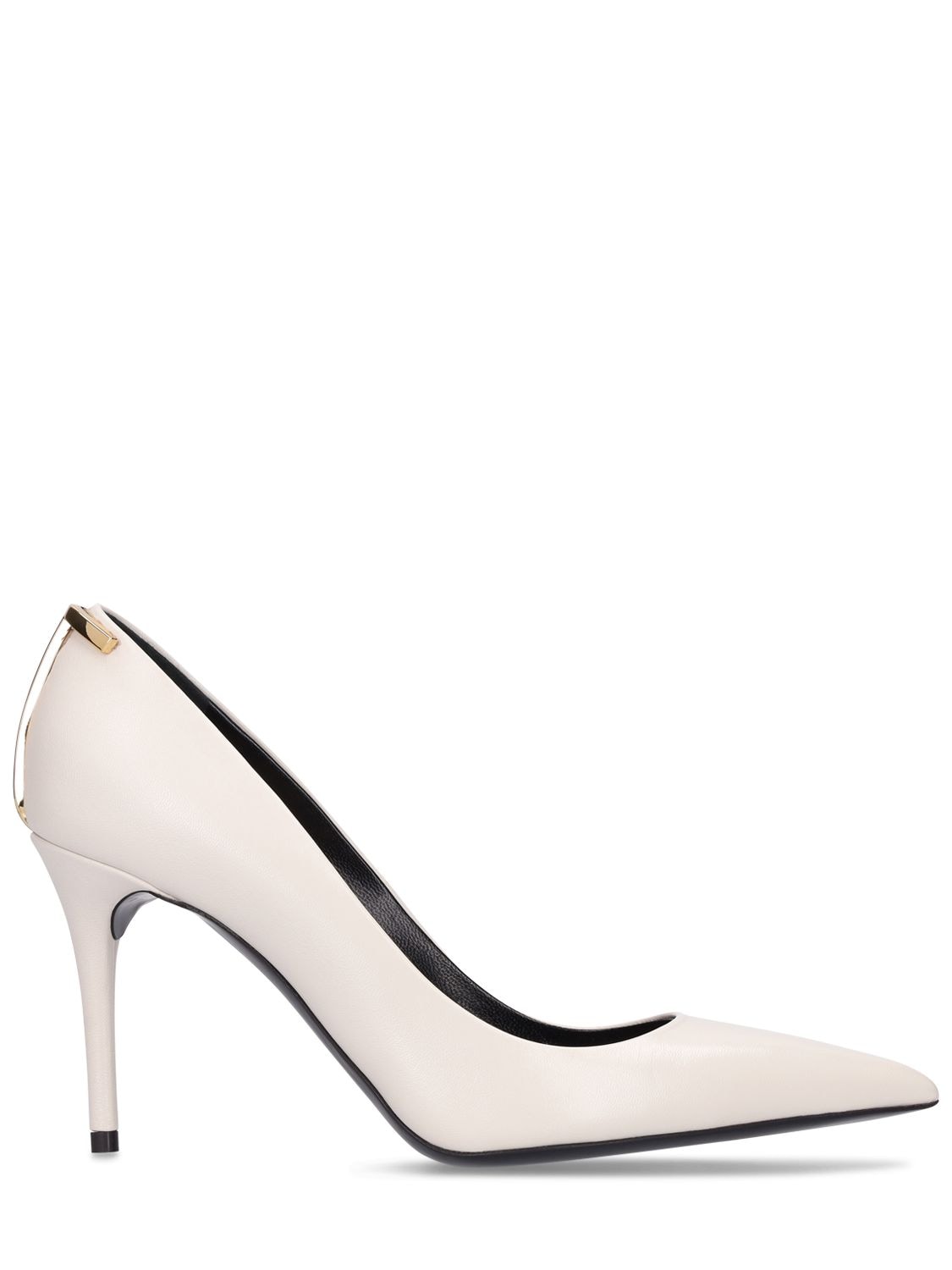 TOM FORD 85MM ICONIC T LEATHER PUMPS