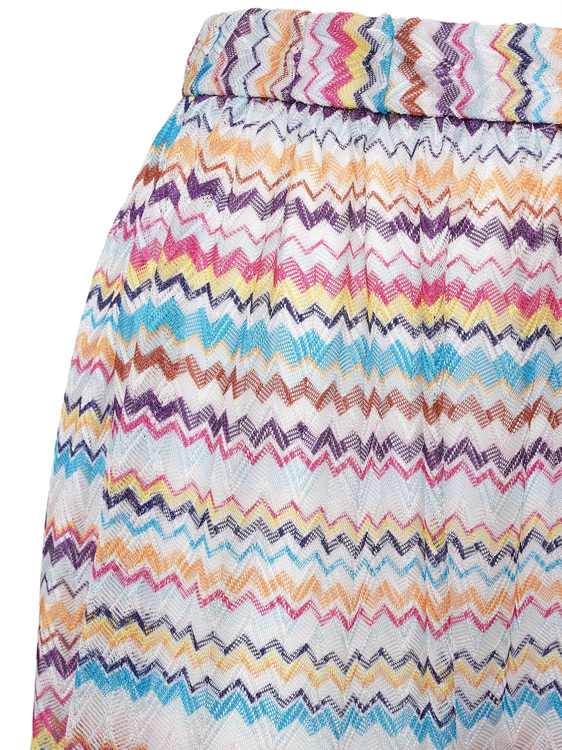 Shop Missoni Striped Chevron Mini Shorts In Multicolor