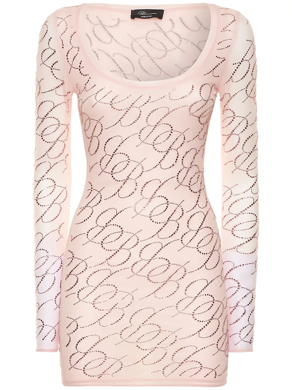 robe courte en mesh à logo