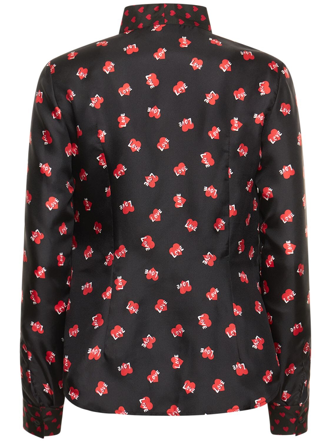 Red Valentino Printed Silk Twill Shirt In Black | ModeSens