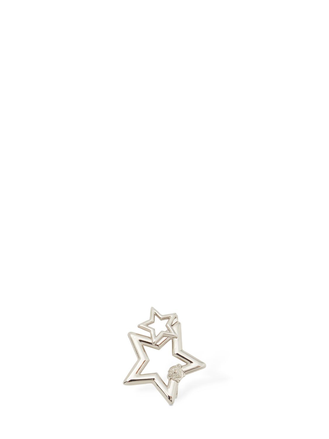 Versace Star & Medusa Mono Ear Cuff In Silver
