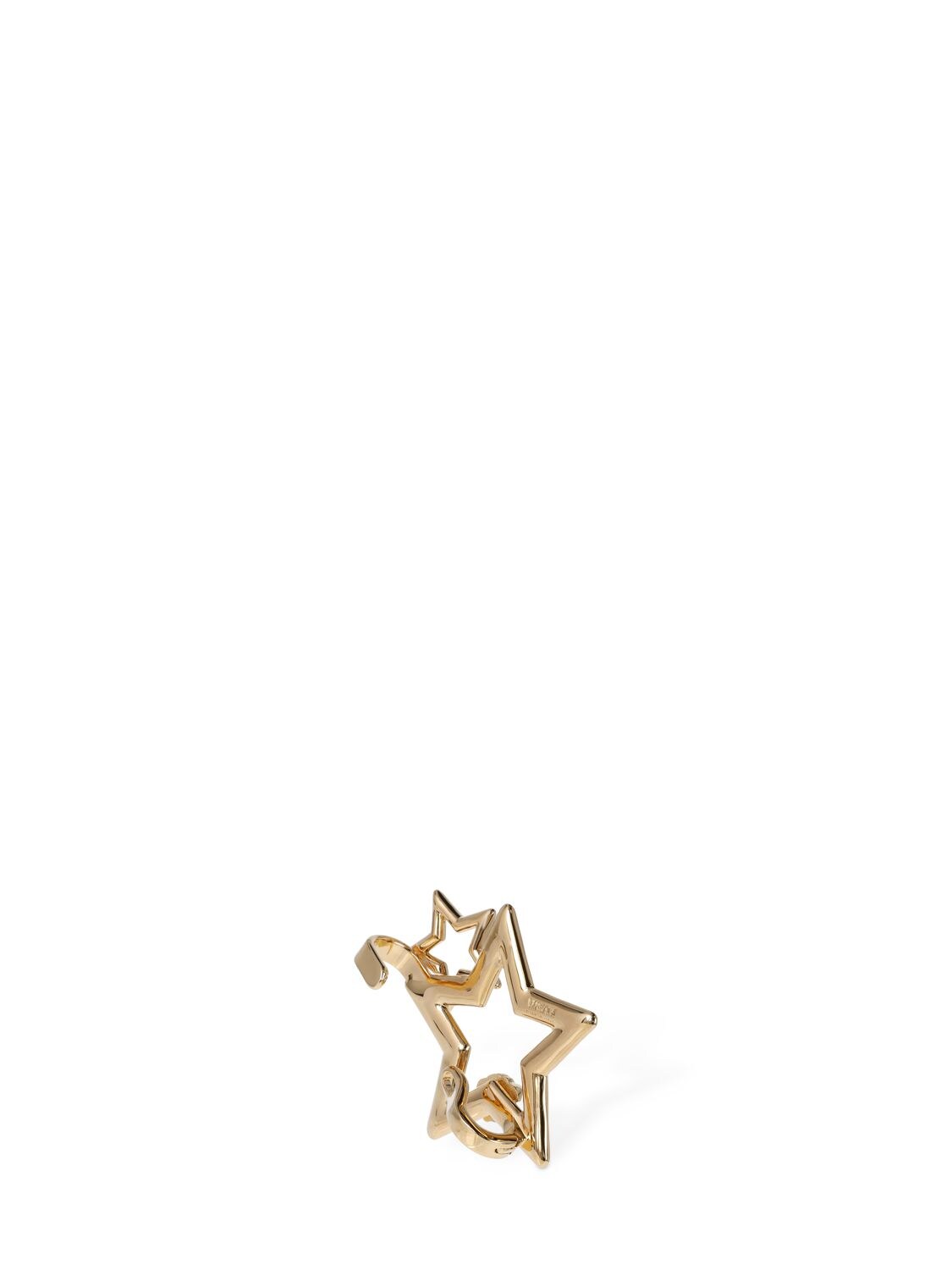 Shop Versace Star & Medusa Mono Ear Cuff In Gold