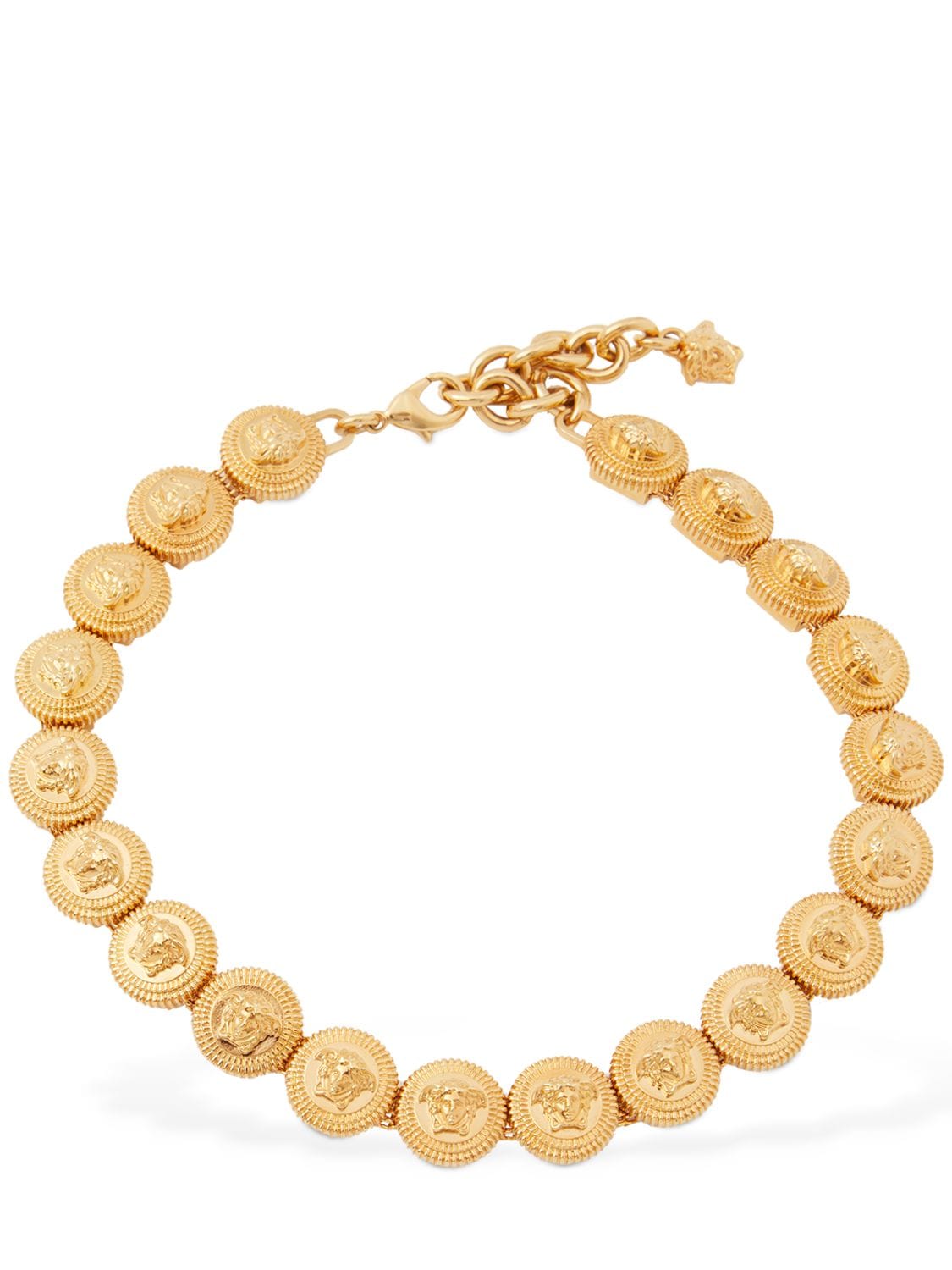 VERSACE MULTI MEDUSA COIN CHAIN NECKLACE