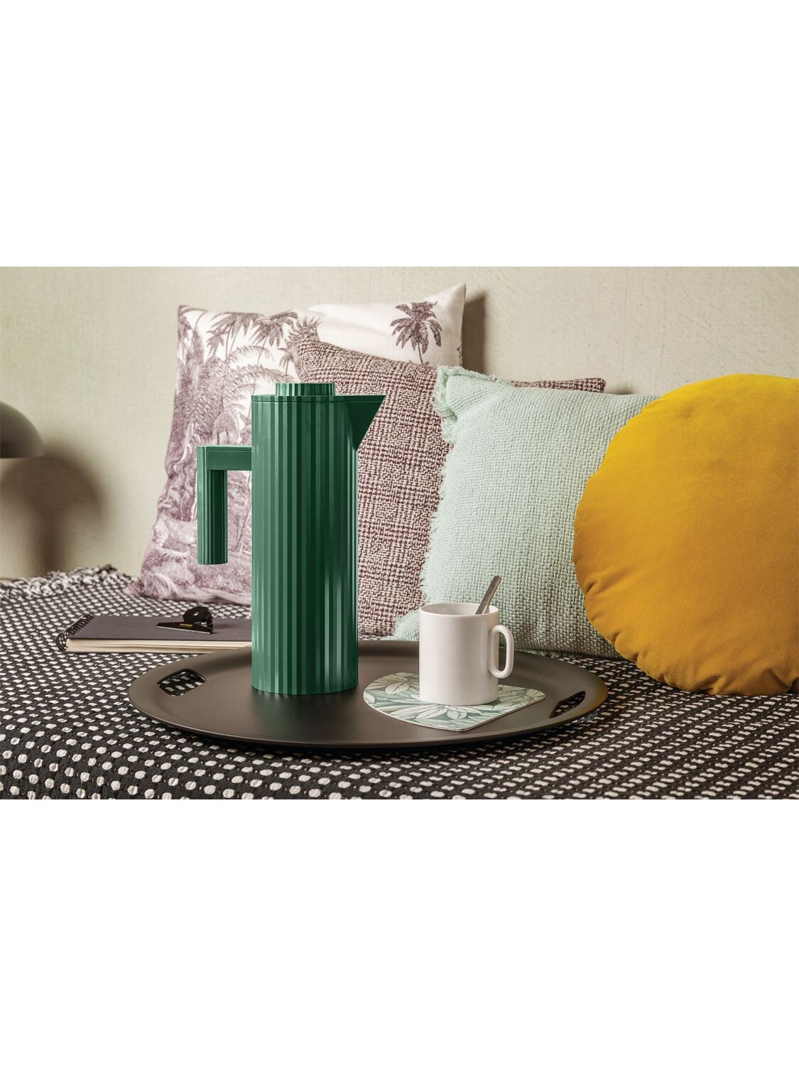 Shop Alessi Plissé Insulated Pitcher In Green
