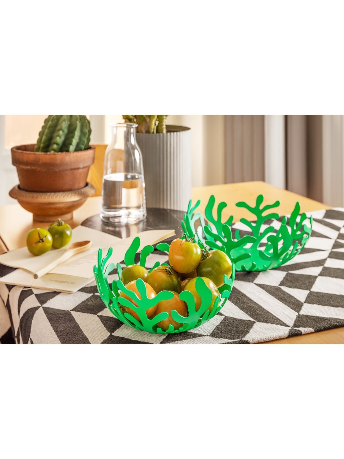 Shop Alessi Mediterraneo Fruit Bowl In Green