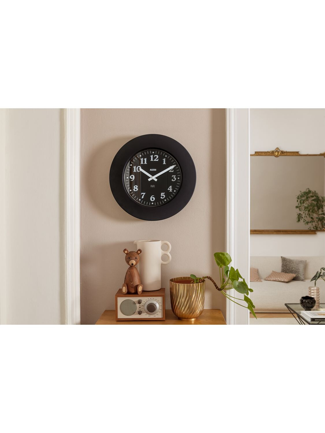 Shop Alessi Momento Clock In Black