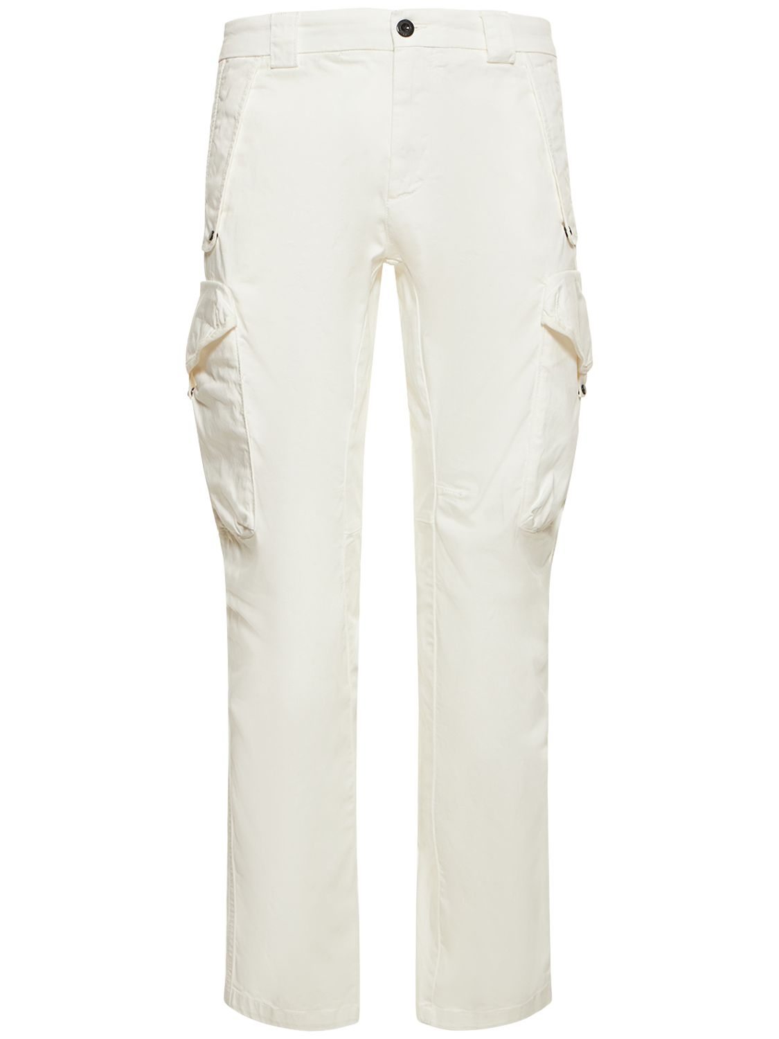 C.p. Company Cotton Cargo Pants In White