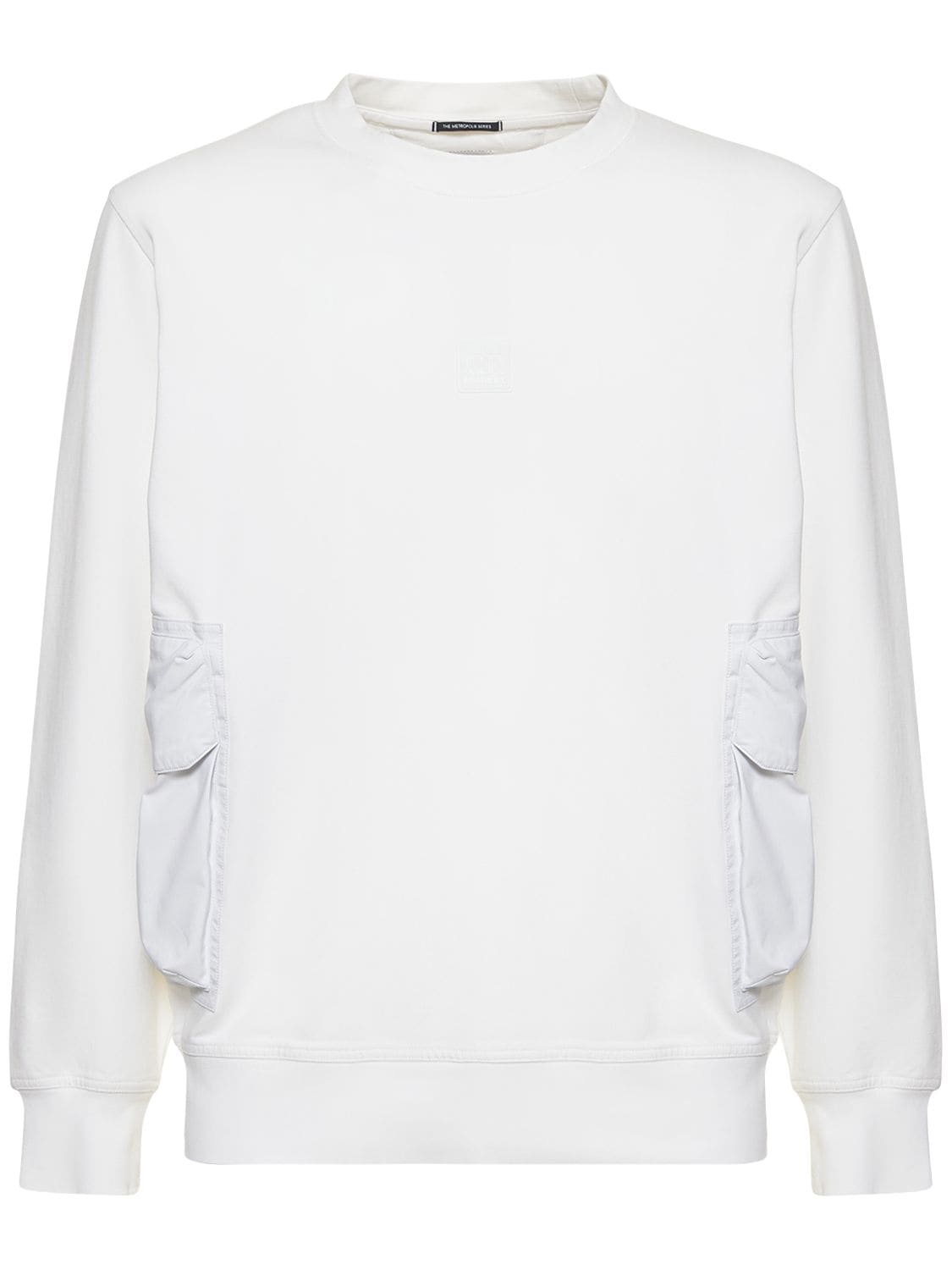C.p. Company Metropolis Crewneck Sweatshirt In White