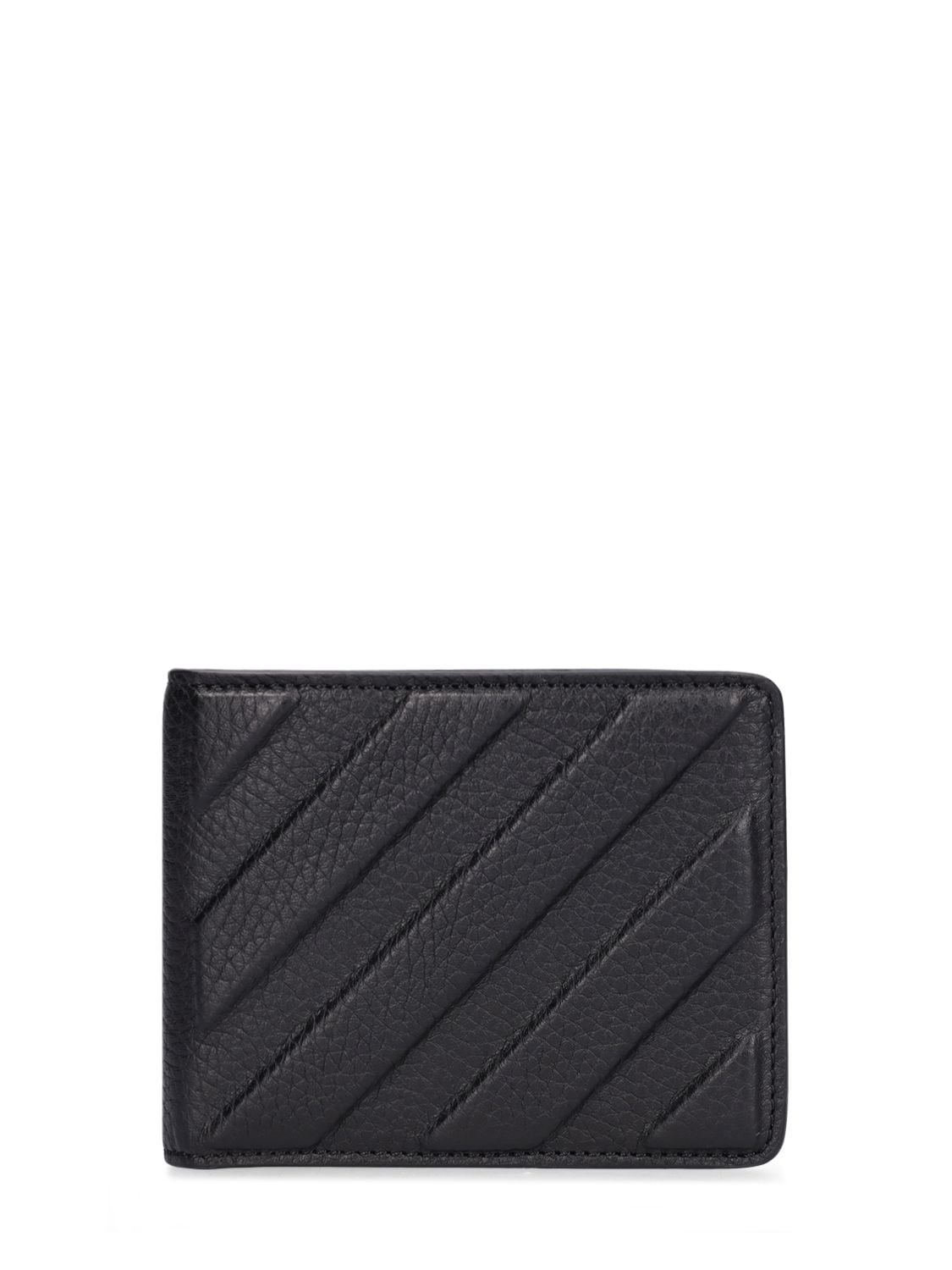 Shop Off-white Binder Leather Billfold In Black