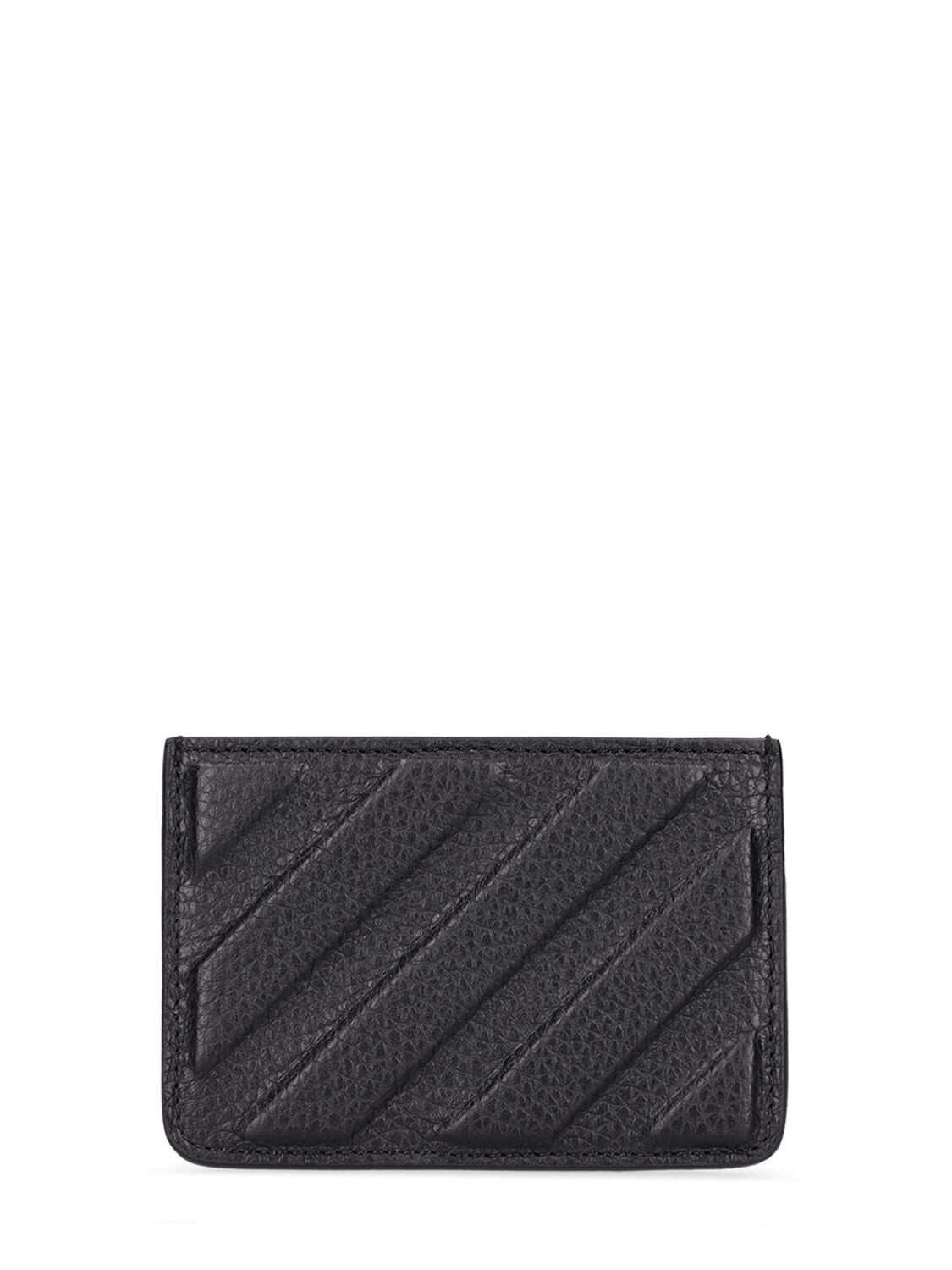 Shop Off-white Binder Leather Card Holder In Black