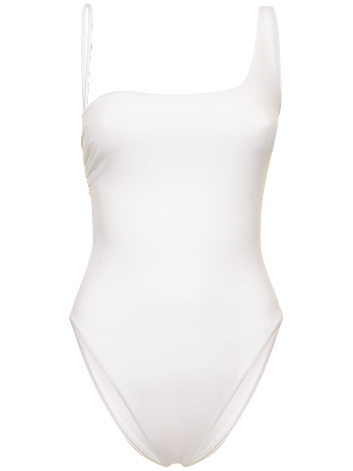 Max Mara Jersey One Piece Swimsuit In Optic White | ModeSens