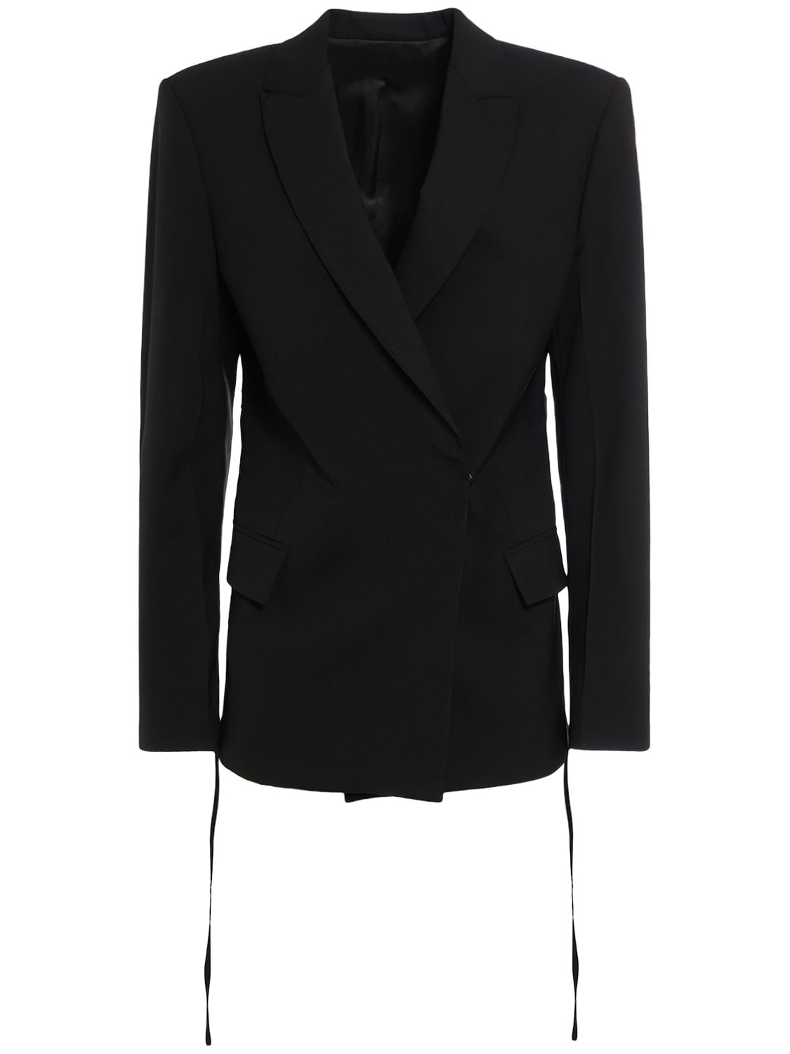 Wool Twill Breasted Blazer – WOMEN > CLOTHING > JACKETS