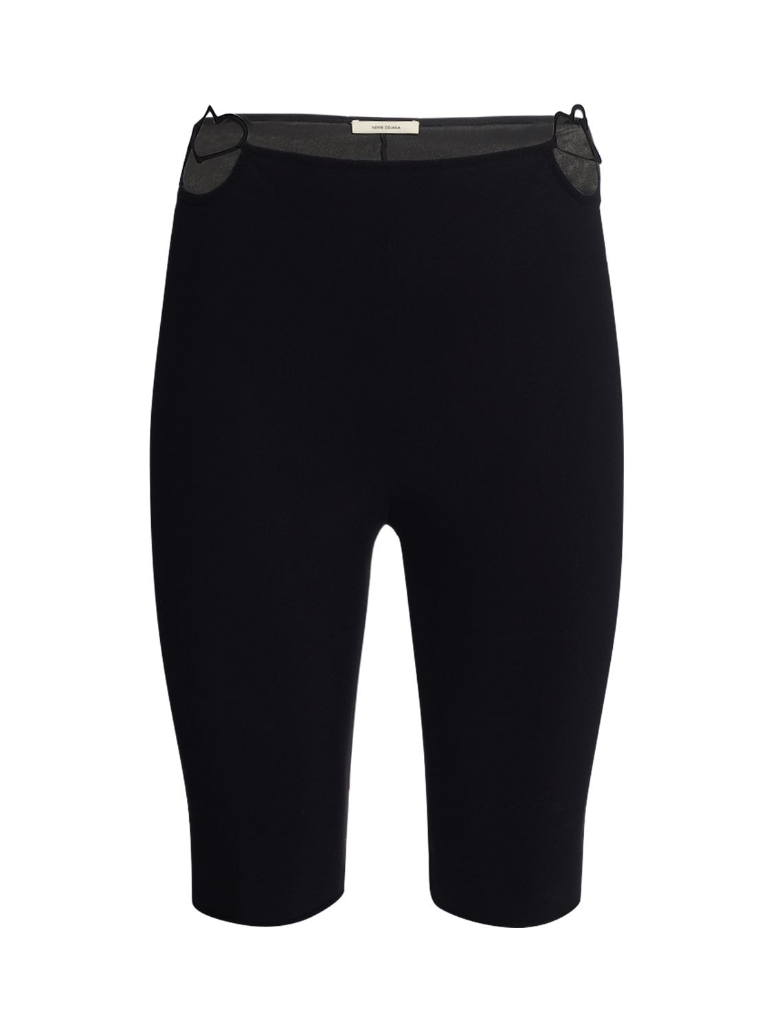 Nensi Dojaka Biker Leggings With Hip Heart Detail In Black