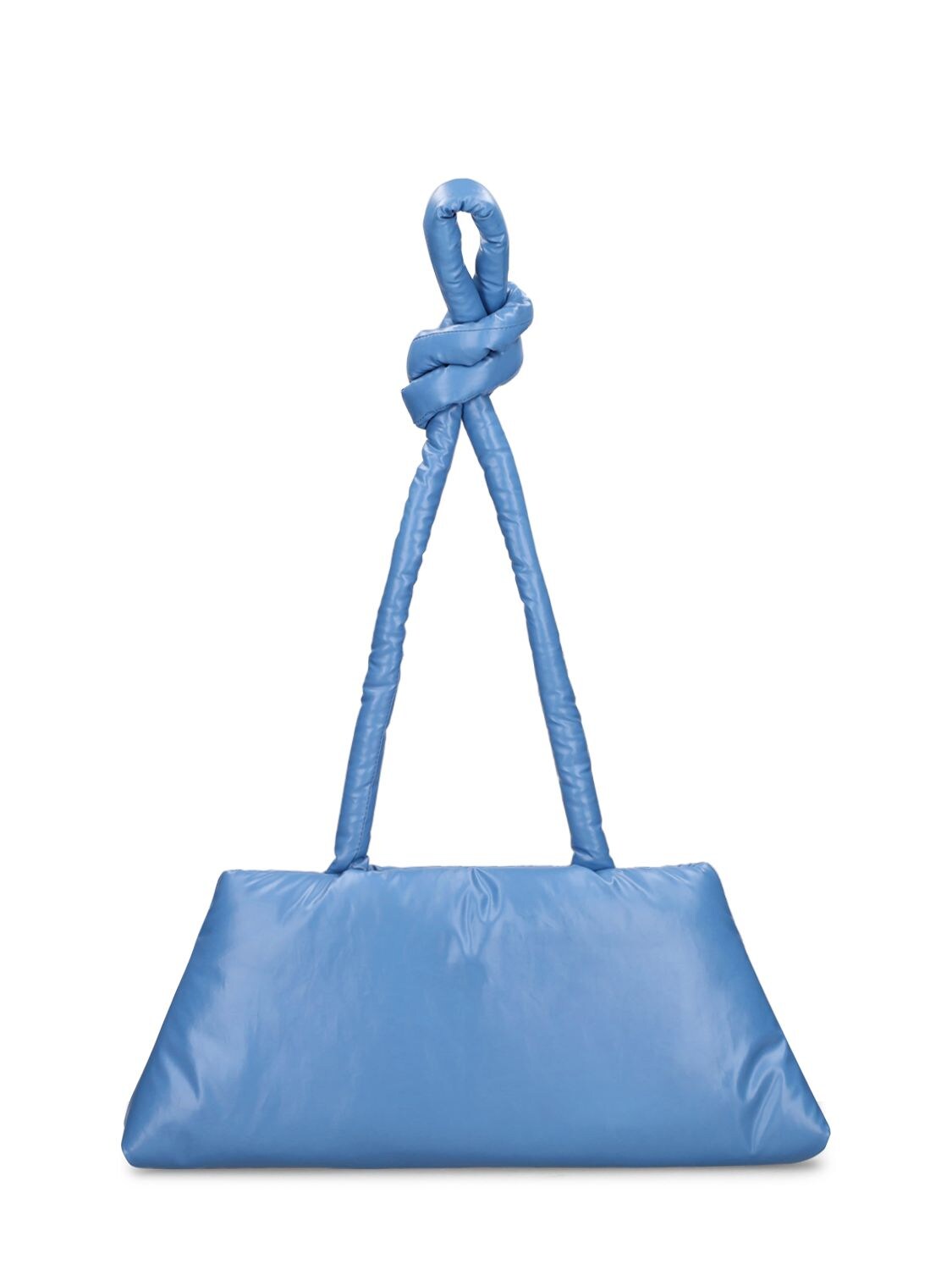 Kassl Editions Slim Oil Shoulder Bag In Sky Blue