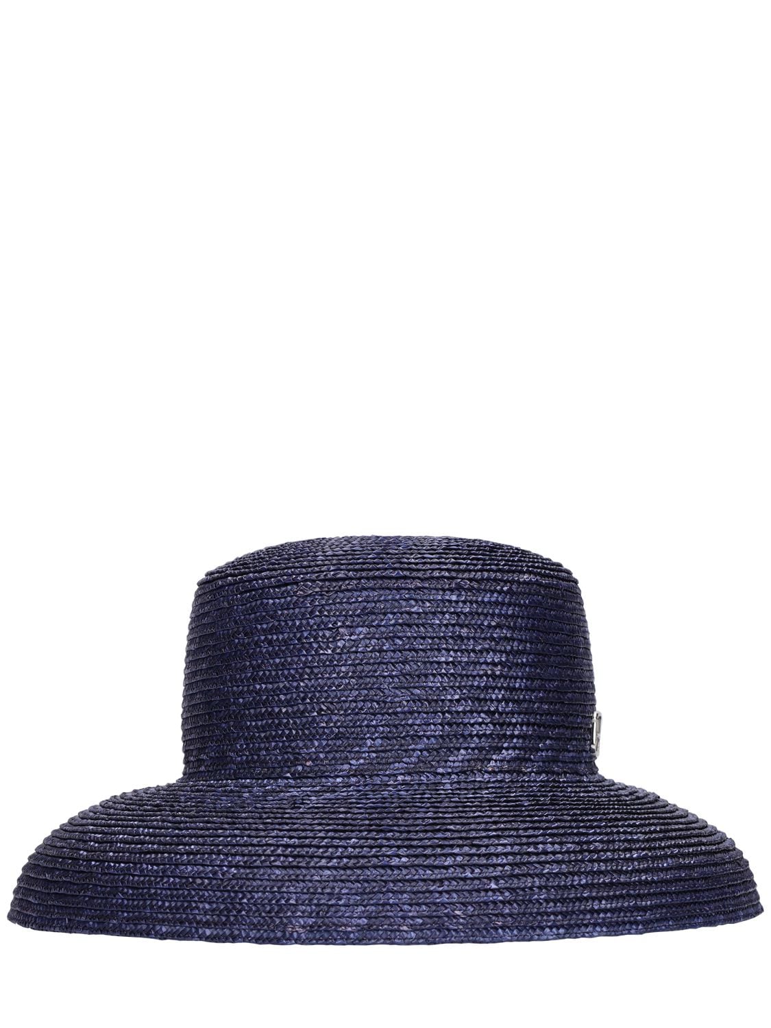 Alberta Ferretti Raffia Bucket Hat In Blue