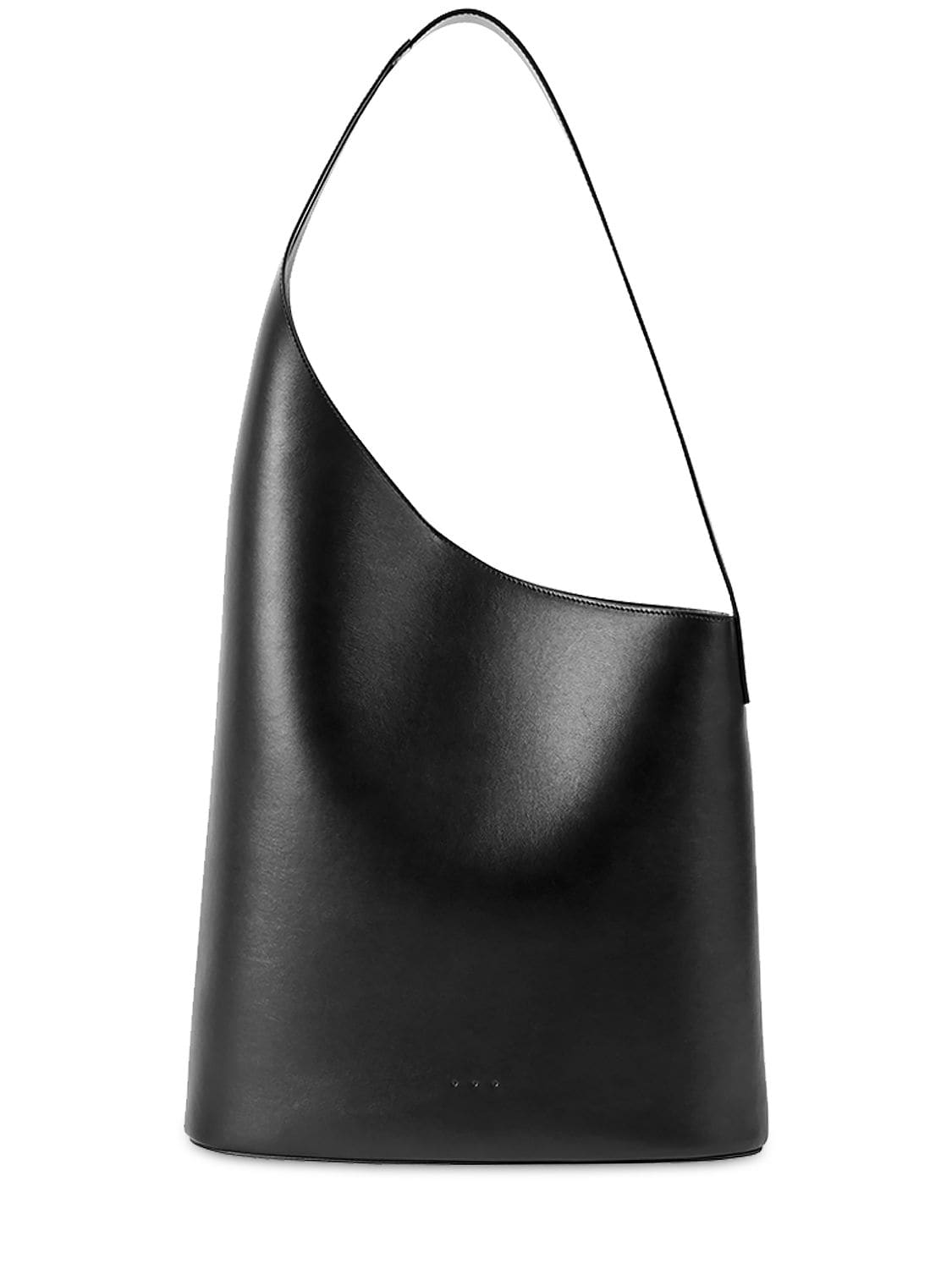 Shop Aesther Ekme Lune Tote Smooth Leather Bag In Black
