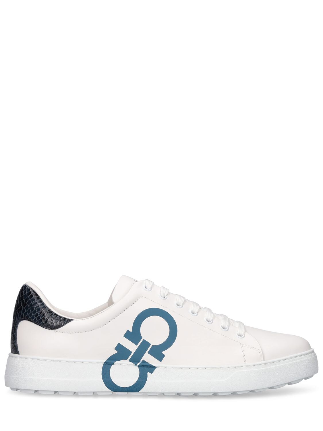 Number Logo Leather Sneakers – MEN > SHOES > SNEAKERS