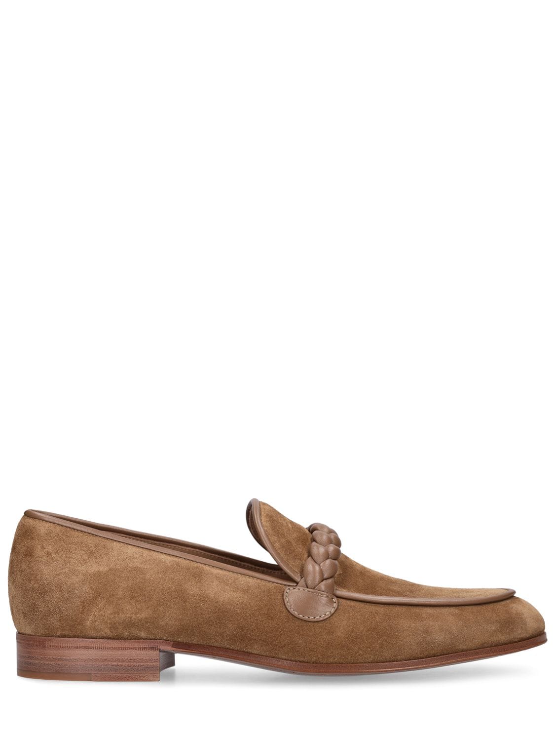 GIANVITO ROSSI MASSIMO SUEDE & LEATHER LOAFERS