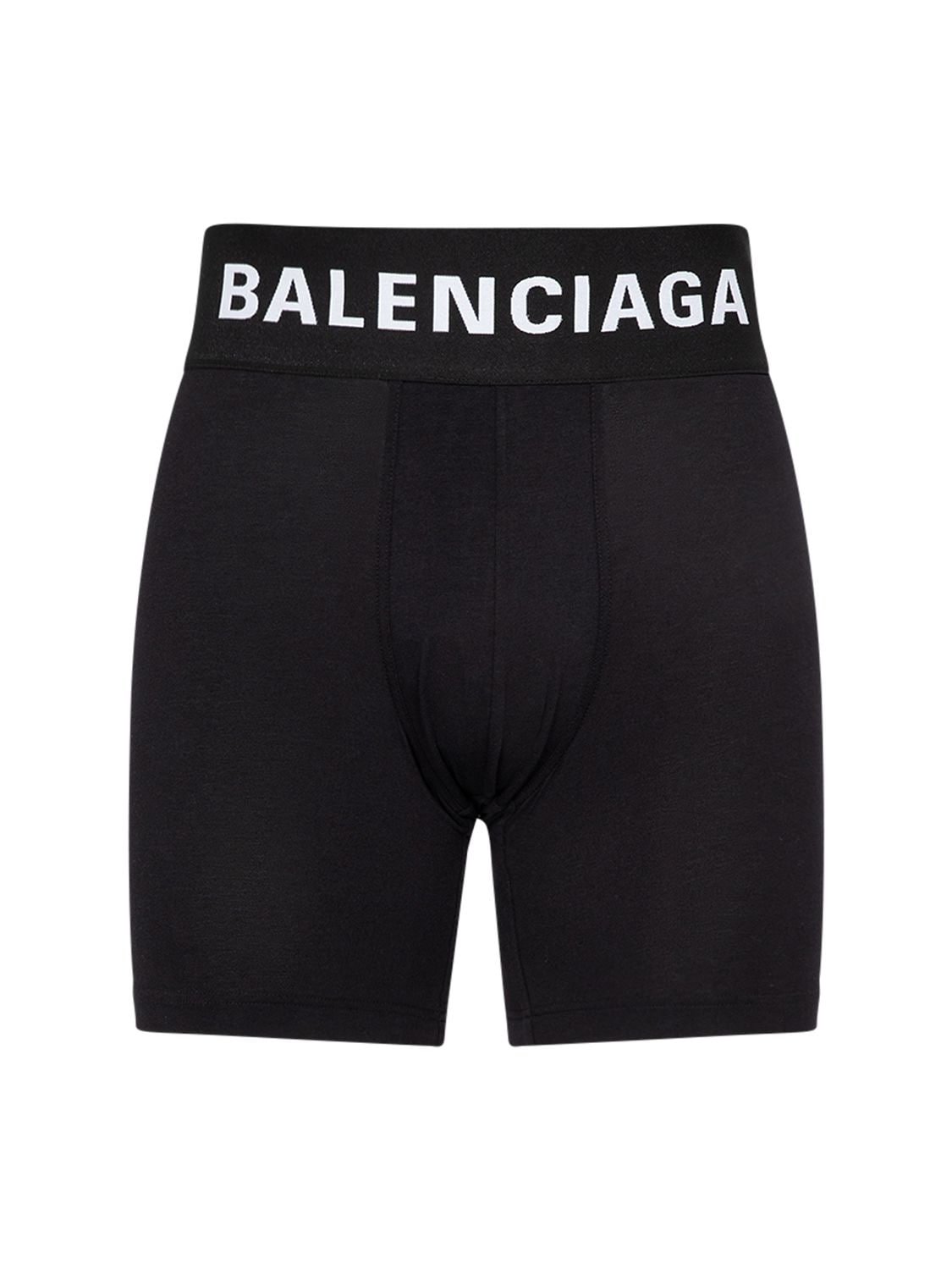 Shop Balenciaga Cotton Boxer Briefs In Black
