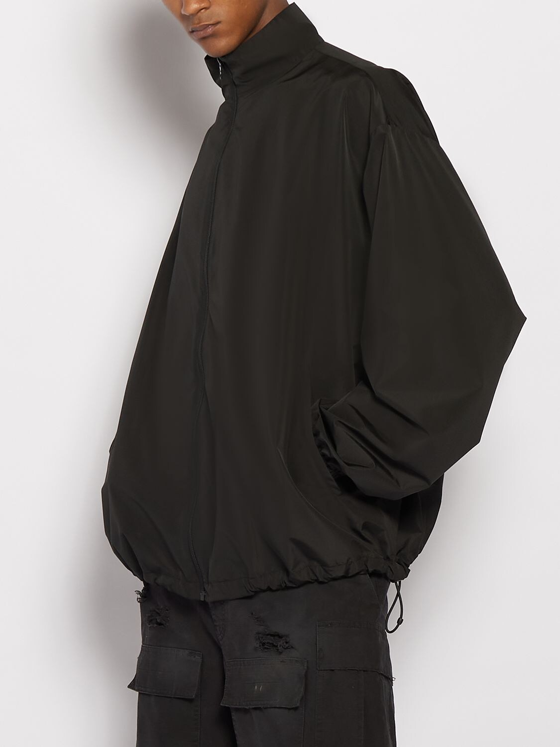 Shop Balenciaga Technical Viscose Blend Jacket In Black