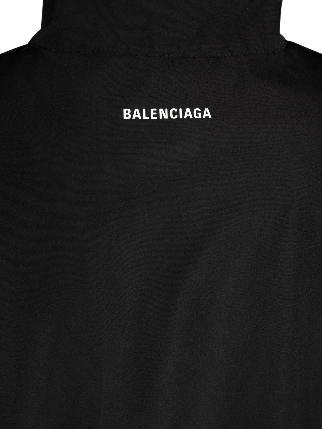 Shop Balenciaga Technical Viscose Blend Jacket In Black