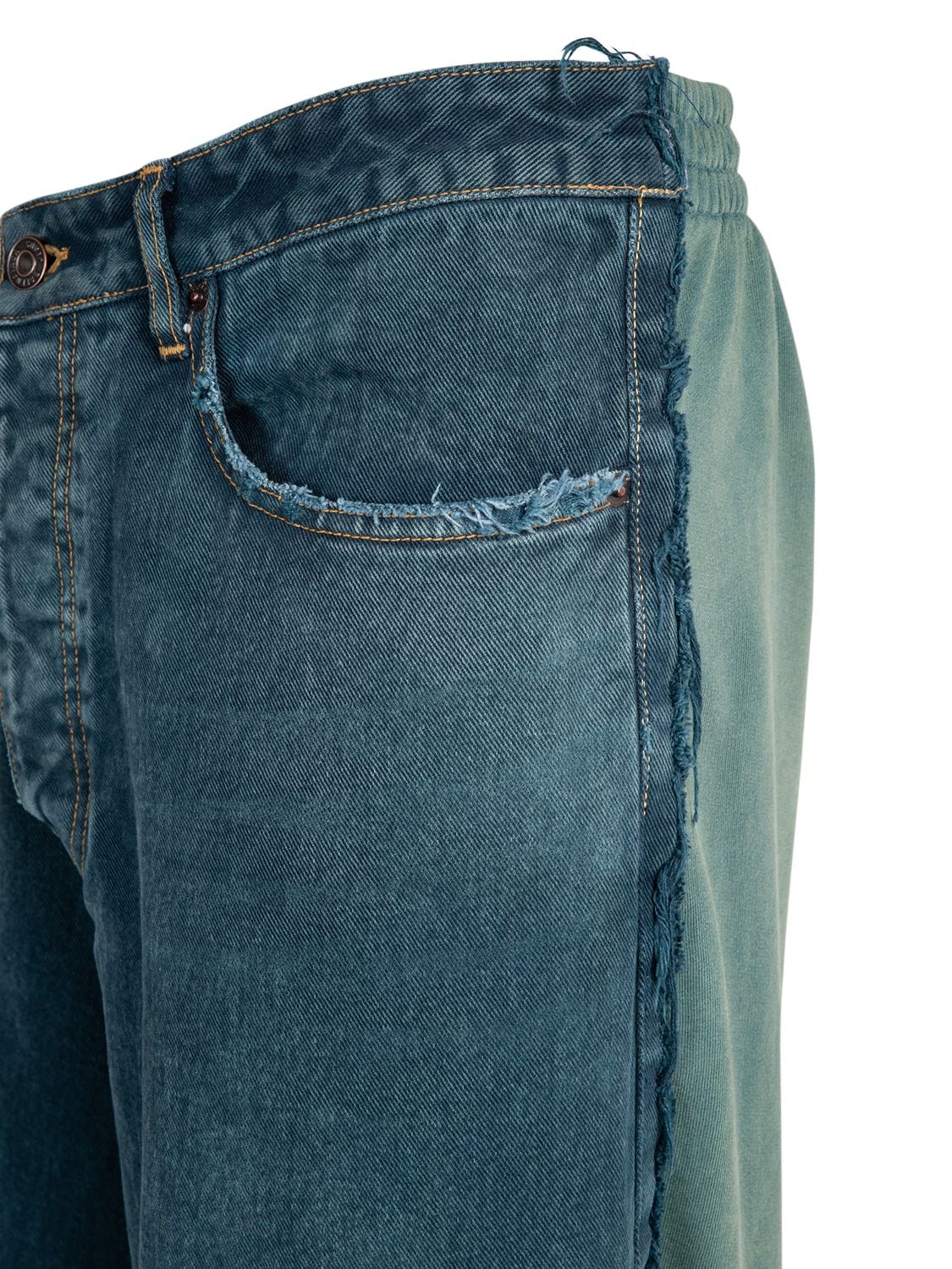 Shop Balenciaga Hybrid Baggy Pants In Ocean Blue