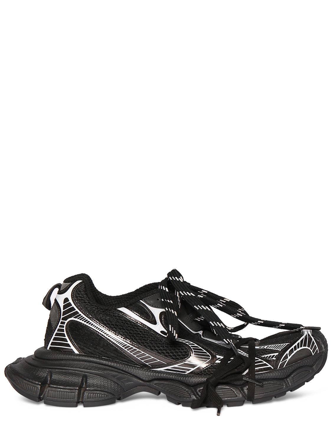 Shop Balenciaga 3xl Sneakers In Black,white