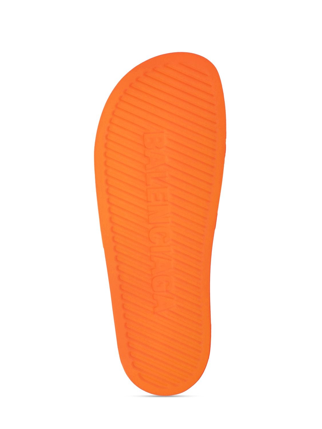 Shop Balenciaga Pool Slide Sandals In Neon Orange