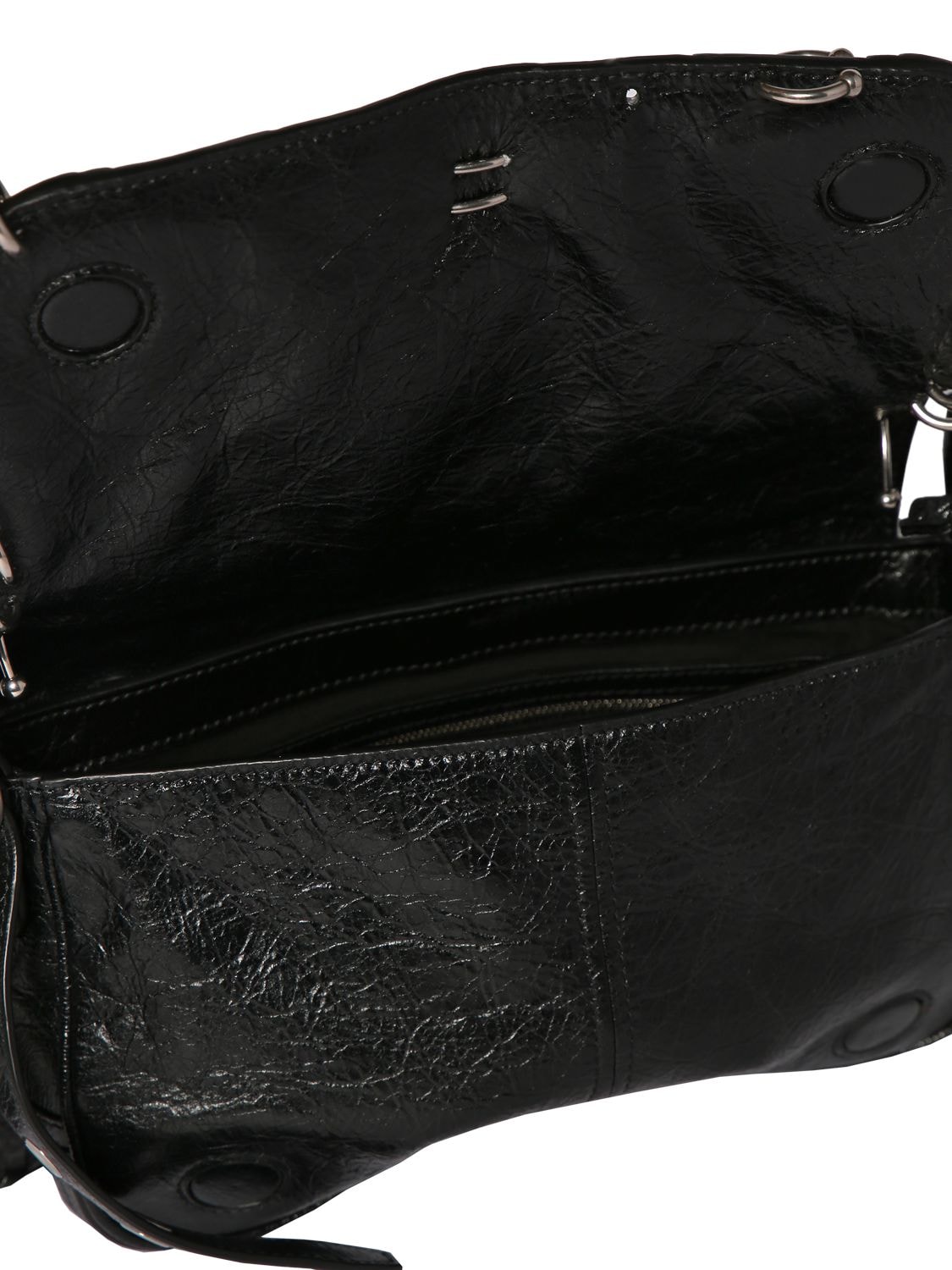 Shop Balenciaga Xs Le Cagole Leather Bag In Black