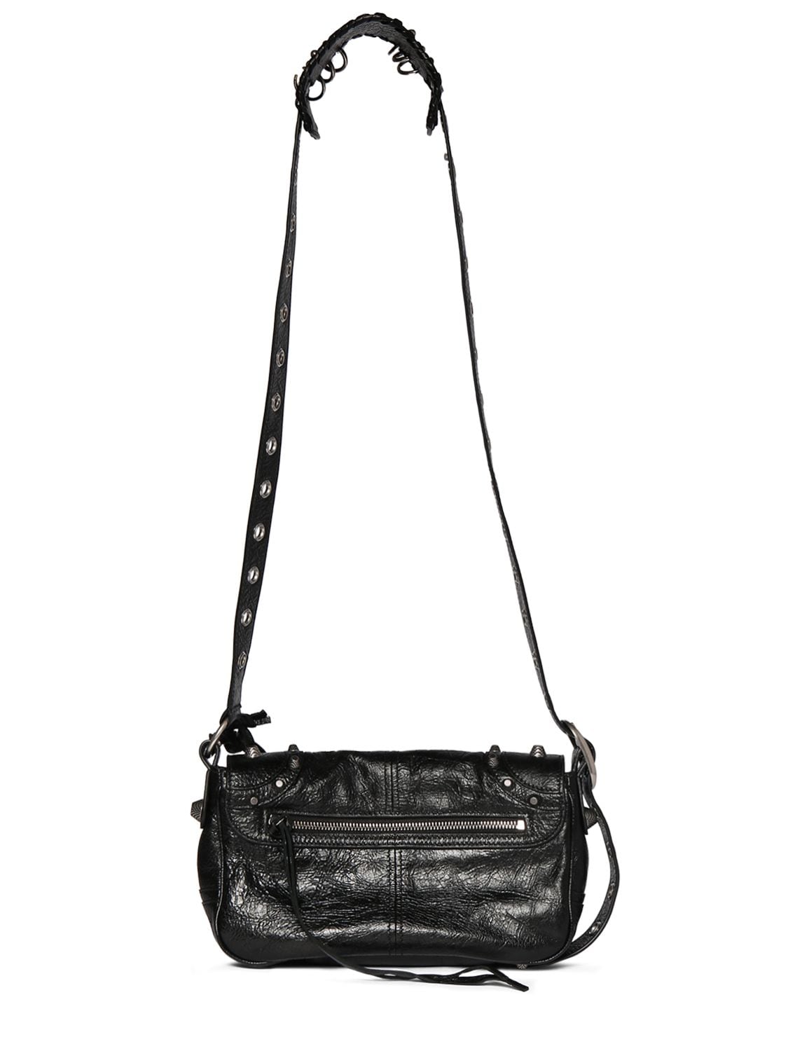 Shop Balenciaga Xs Le Cagole Leather Bag In Black