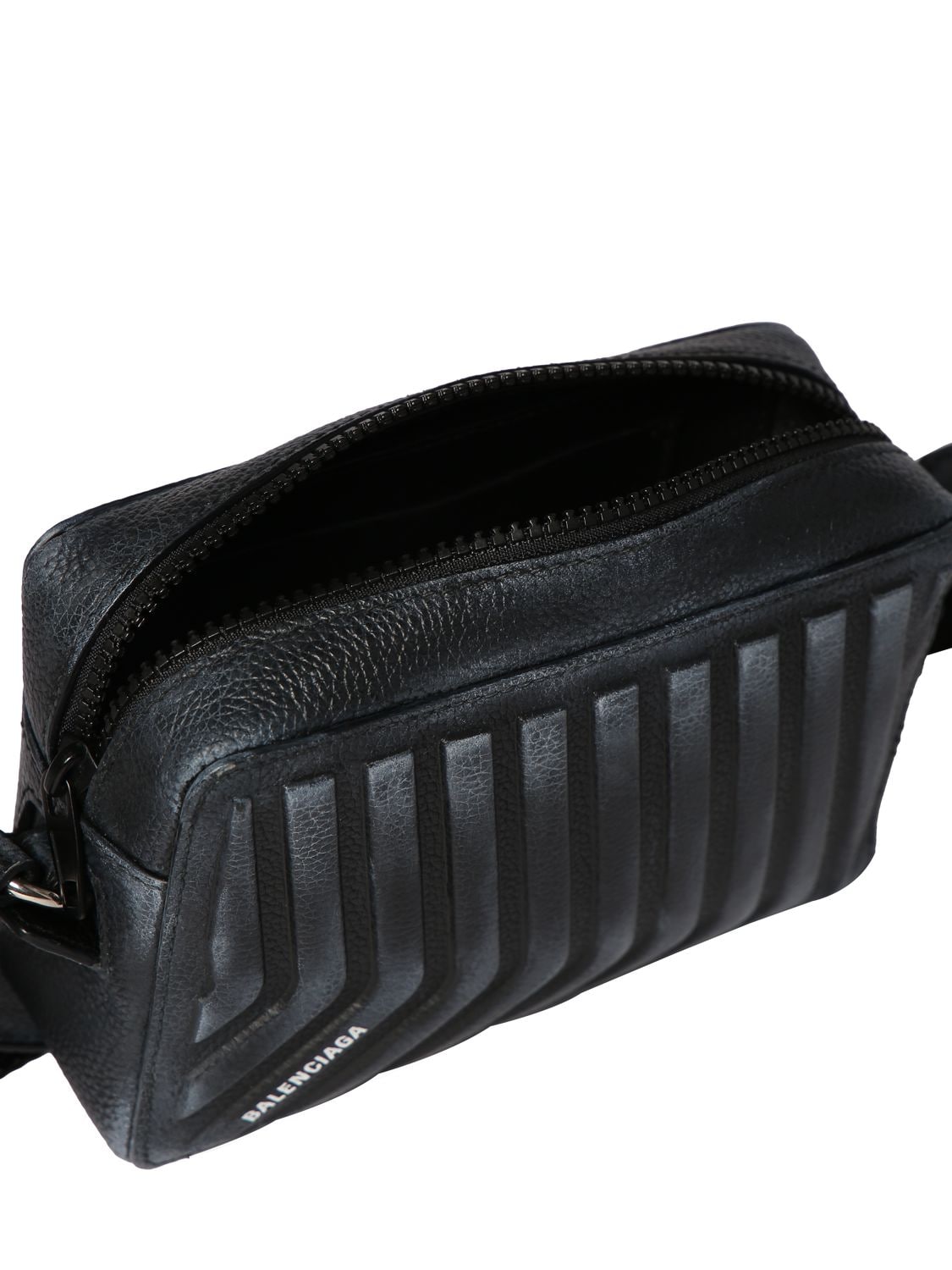 Shop Balenciaga Car Camera Bag In Black,white