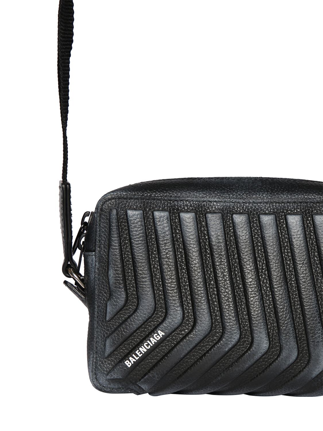 Shop Balenciaga Car Camera Bag In Black,white