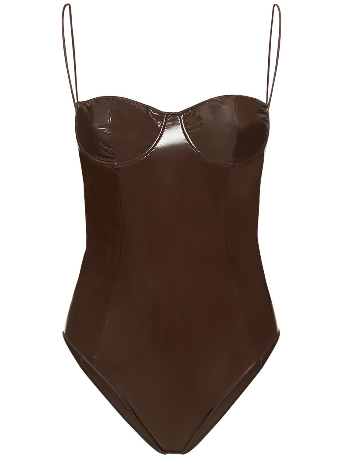 Latex-effect Balconette Maillot Swimsuit – WOMEN > CLOTHING > SWIMWEAR