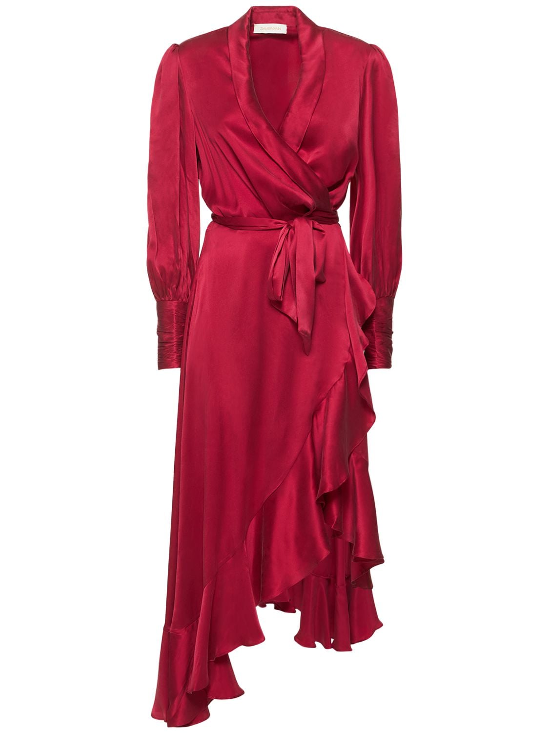 ZIMMERMANN SILK WRAP MIDI DRESS