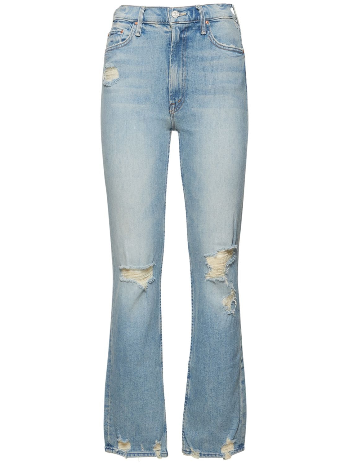 The Rider High Rise Cotton Blend Jeans – WOMEN > CLOTHING > JEANS