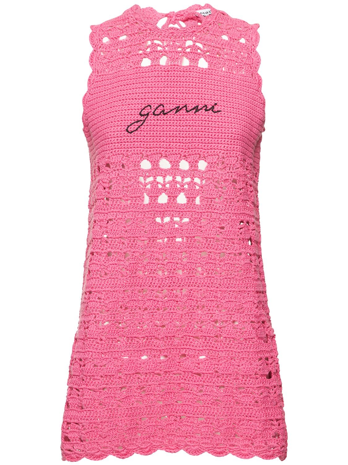 Crochet Cover-up Cotton Mini Dress